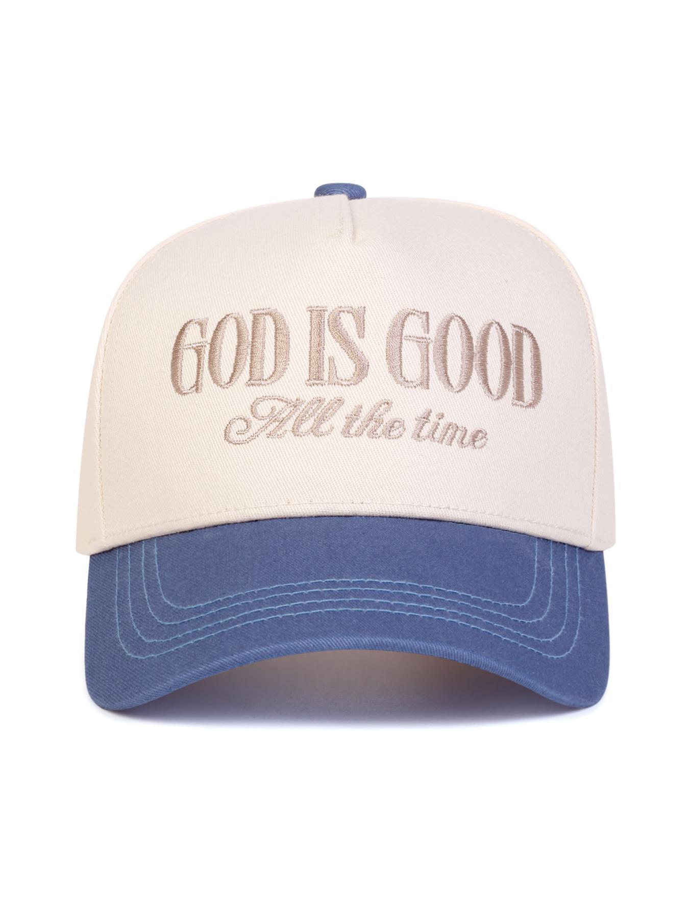 Unisex God Is Good Five-Panel Baseball Cap, Adjustable Outdoor Sun Protection Hat, Casual Headwear for Travel Beach Vacation, Quality Caps