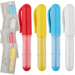 4 PCS Erasable Fabric Chalk Markers, Tailors Sewing Chalk Pencils for Quilting, Crafting, Suitable for Cloth & Leather, 4 Colors (Red/Yellow/White/Blue)