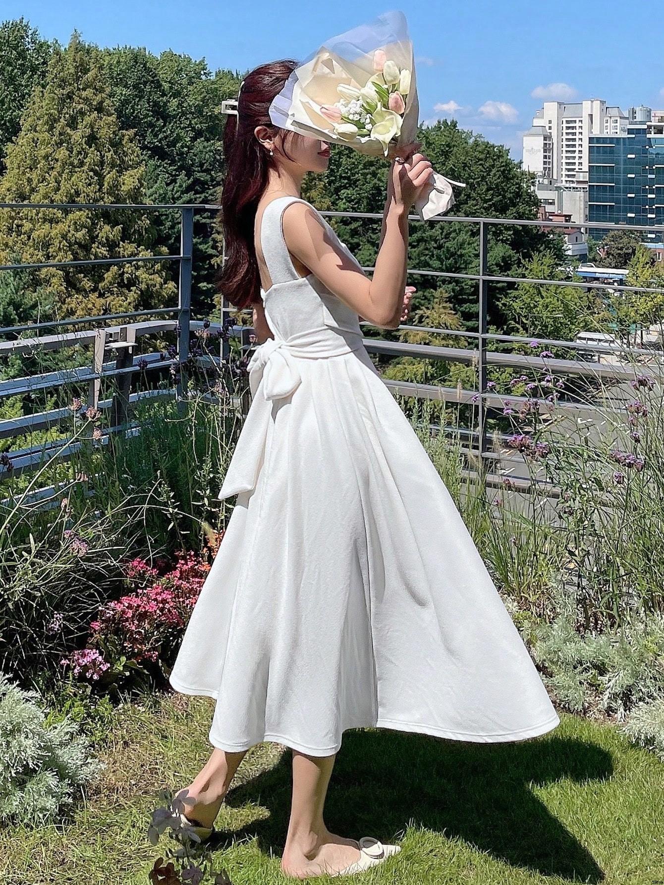 Sleeveless Neck Sweetheart Tie s Women DAZY Back Dress