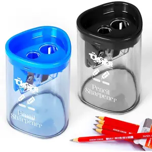 2 Pack Dual Hole Manual Handheld Pencil Sharpener for Standard & Large Size Pencils, Premium Quality for Kids Adults Artists Home & Office Use
