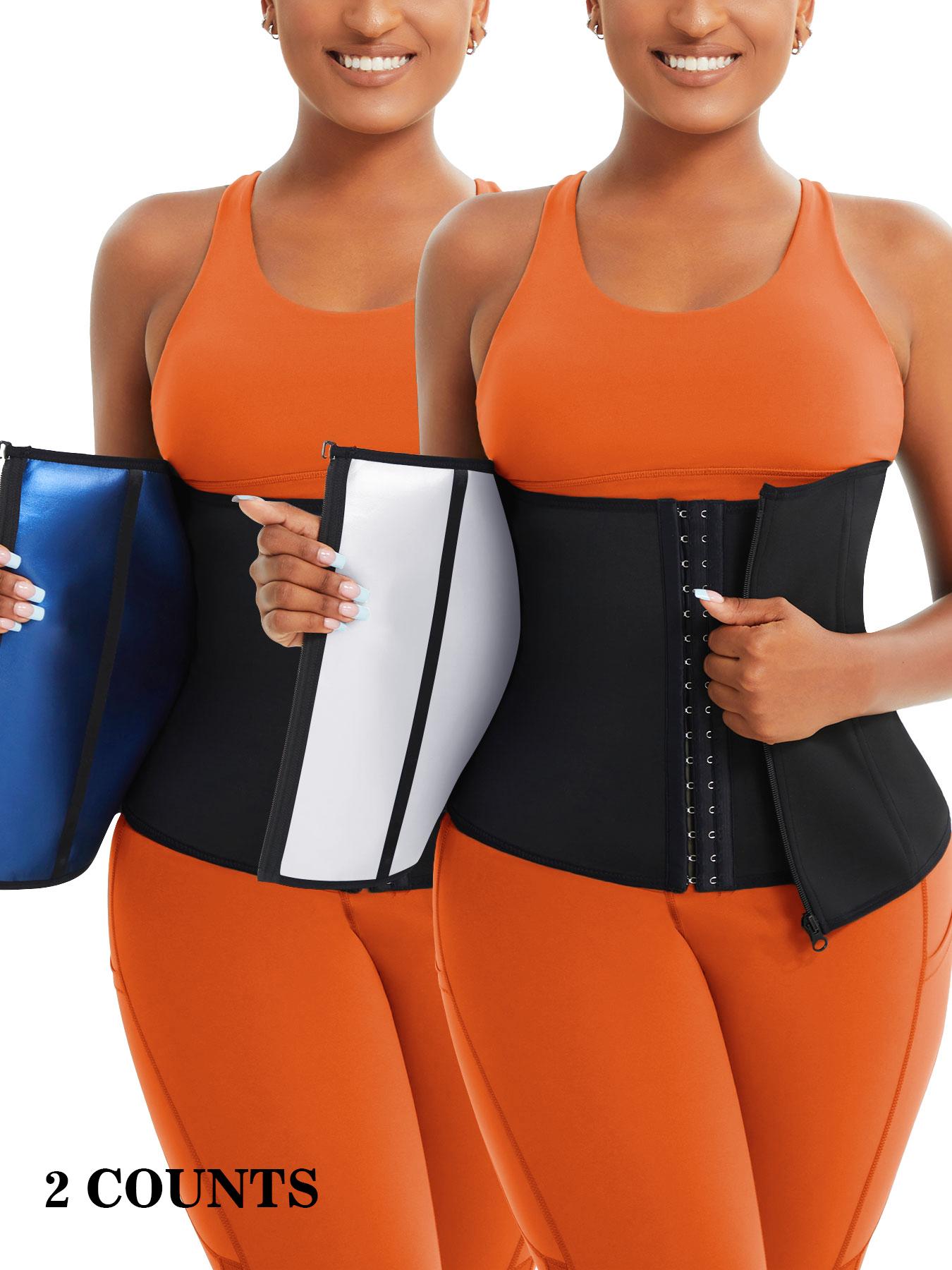 Women's Plain Zipper Waist Trainer, Basic Tummy Control Hook Closure Fajas Colombianas Shaper, Summer Outfits 2026, Women's Tummy Control Clothing, Shapewear