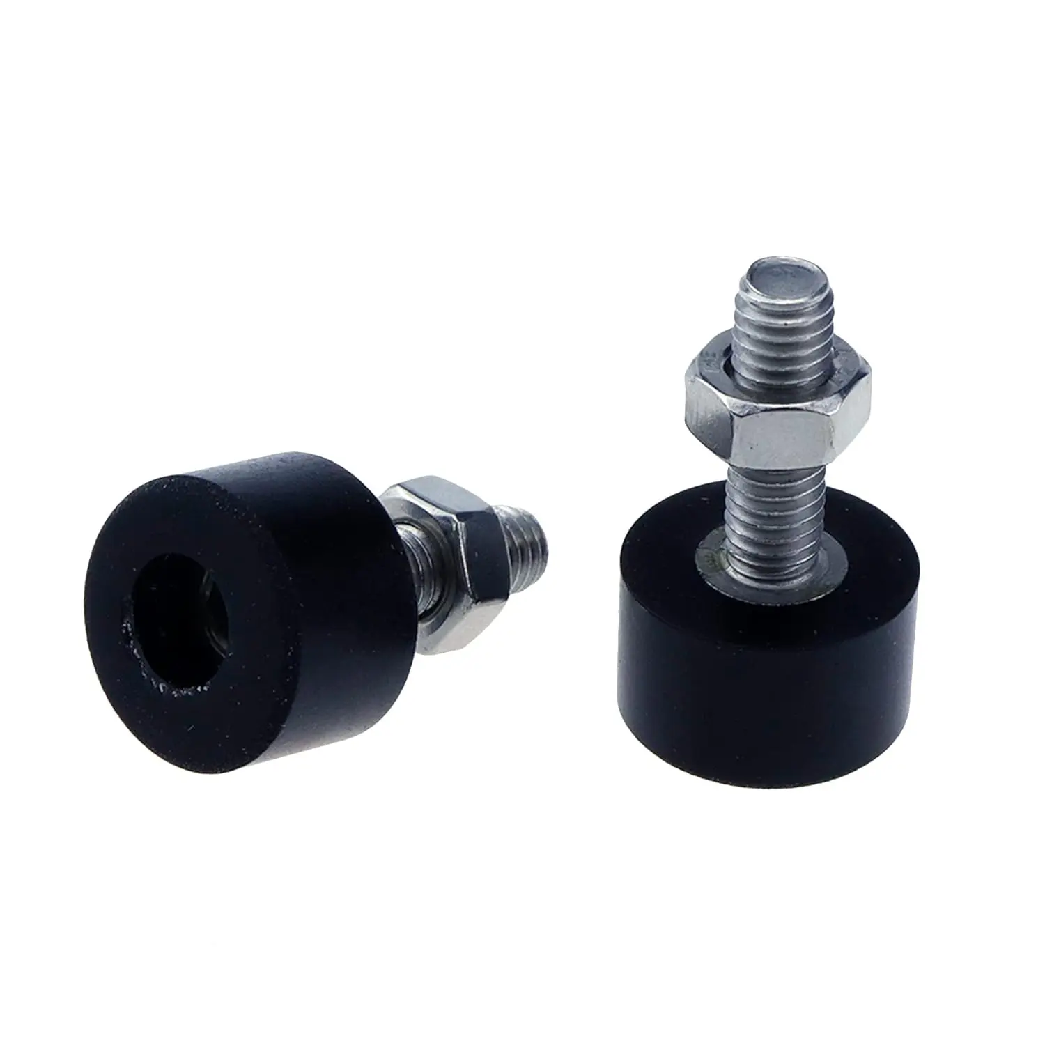 2pcs M6×20mm Rubber Hood Adjuster Bumper Stopper Shock Absorbing Hood Bolt Nuts