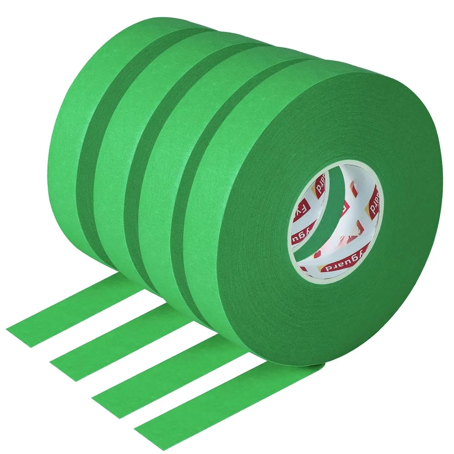 4 Pack Masking Tape 17mm×50m Automotive Refinish Masking Tape for  | Heat Resistant Green Painters Tape for  Edges Repair Packaging Masking
