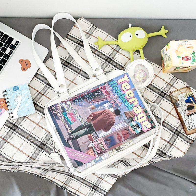 Women Japanese Style Trend Kawaii Candy Color Large Capacity Ita Bag Fashion Student Preppy Shoulder Bag Messenger Crossbody Bag