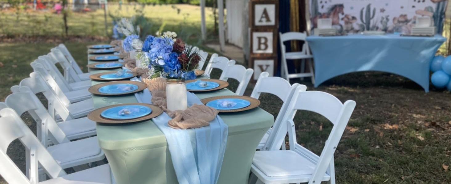 Spandex Table Cover 4 Pack 6FT Black Fitted Tablecloths,Washable Wrinkle Resistant Stretch Table Cloth Rectangle for Vendor Booth Display Items,Supplies for Adults,Wedding Decorations,Banquet