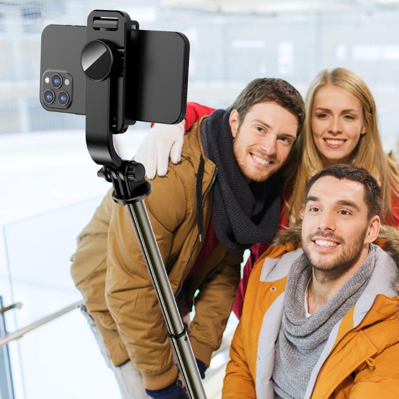 Selfie Stick Tripod with BT Remote Control, Expandable BT Tripod Selfie Stick, Foldable & Adjustable Selfie Stick Stand for iPhone&Android Phones