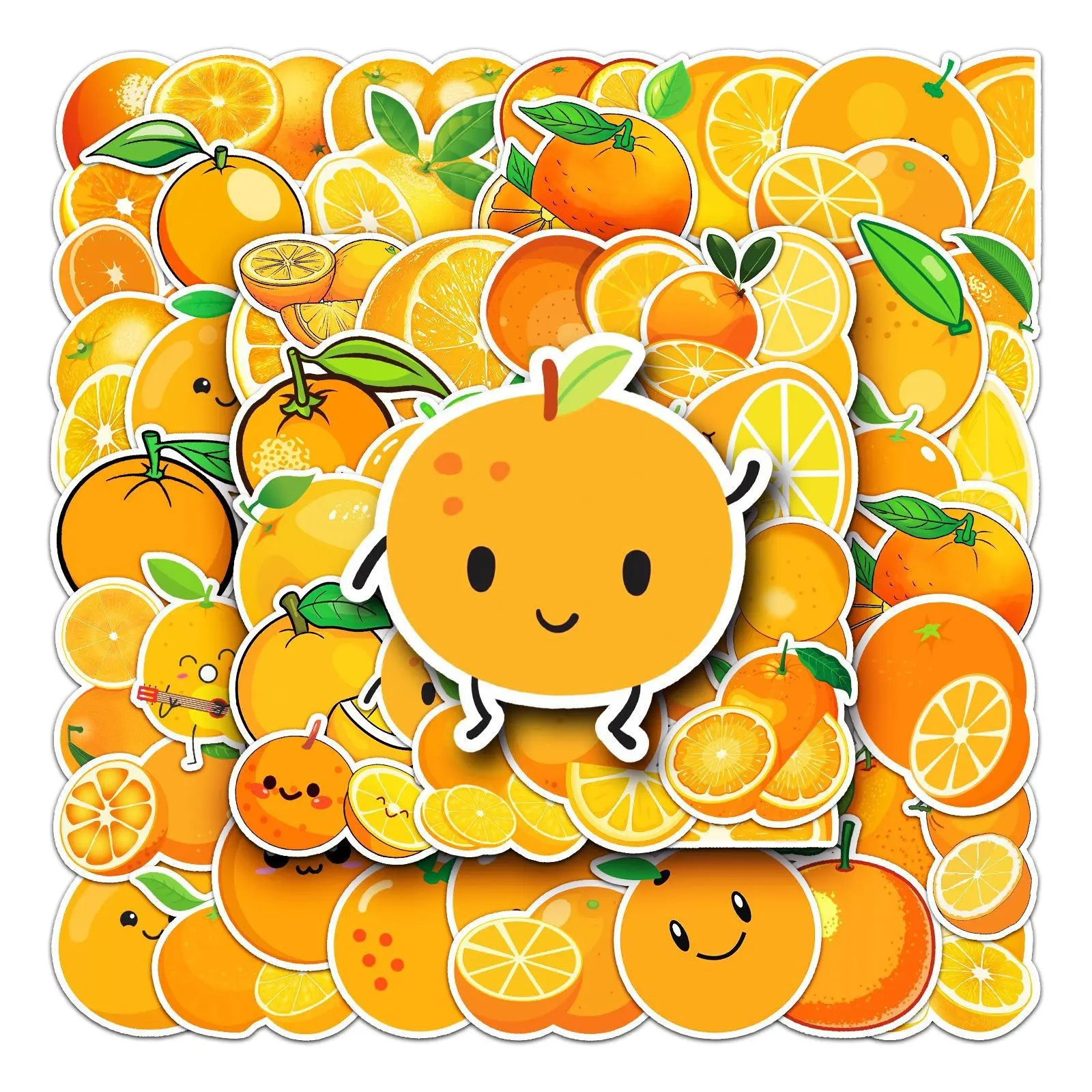 50 Stickers, Waterproof Vinyl Fruit Decorative Stickers, for Phone, Laptop, Water Bottle, Notebook, Unisex, Fruit Lovers