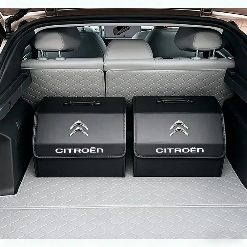 Car Trunk Organizer Box Large Capacity Folding Stowing Storage Bag For Citroen C3 C5 C5X C4 e-C4 X e-C3 C-Elysee Berlingo C1 C-Crosser C6 C2 AIRCROSS