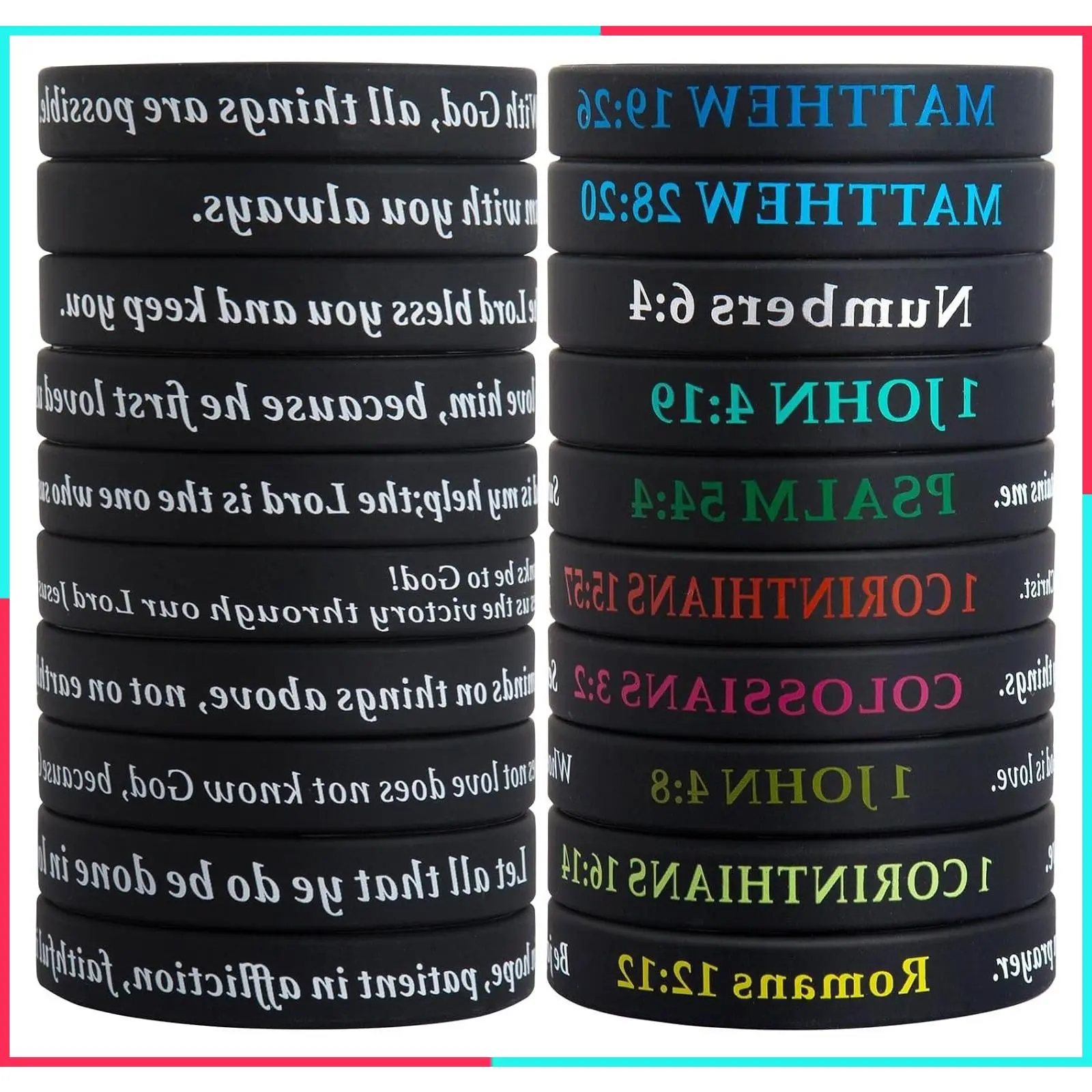Bible Verses Motivational Christian Rubber Bracelets