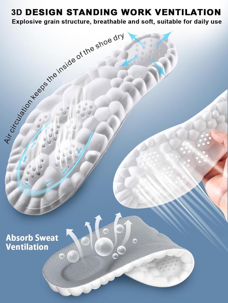4D Insoles - 4D Cloud Technology Insole - Super Soft, Ultra Comfort Insoles, 4D Sports Shoes Insoles, Acupoint Massage Insole for Foot & Joint Support