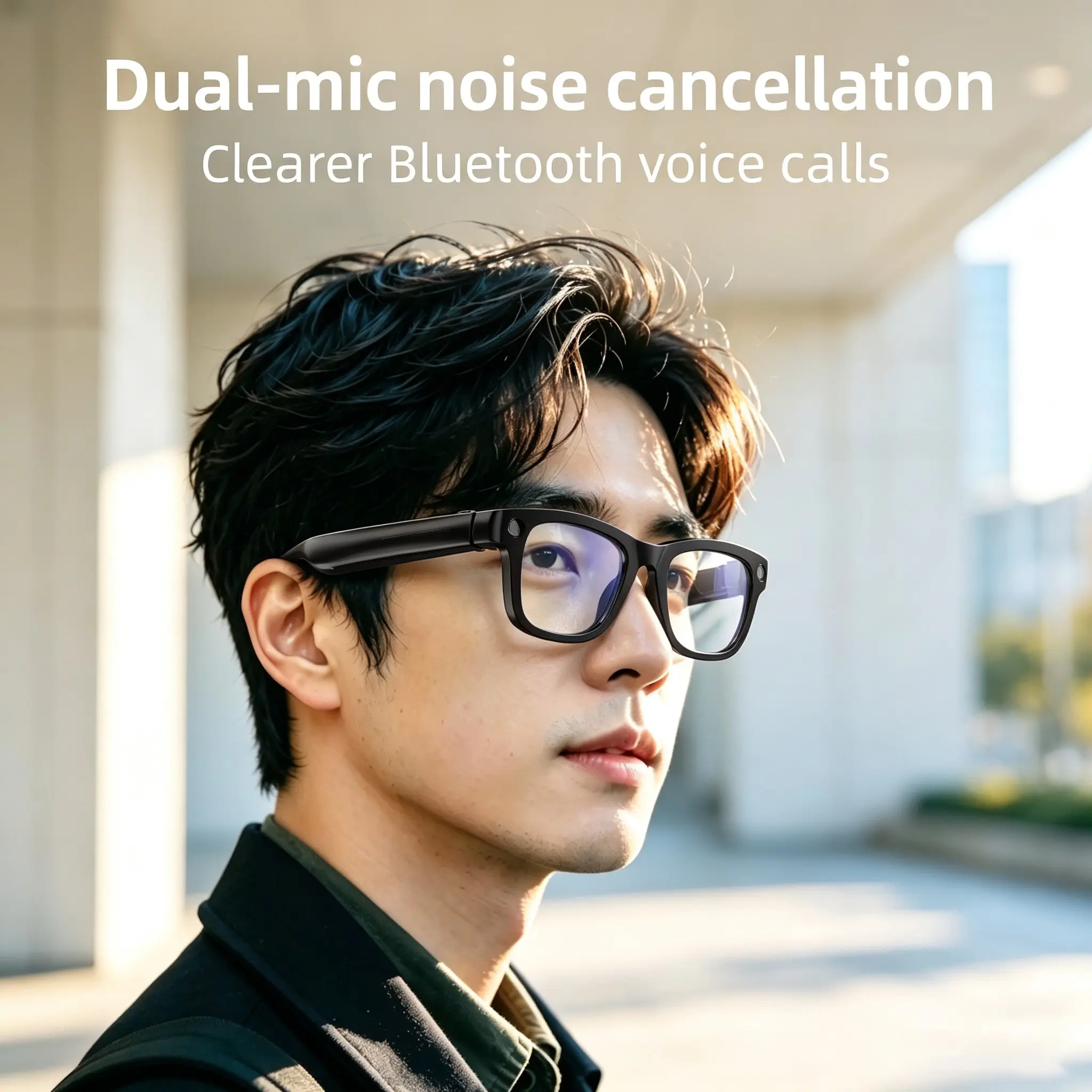 2026 New T100 Smart Glasses with 1080P Camera, Ai Photo Recognition, Bluetooth-compatible Call, UV Protection, Lightweight 43g, Ideal for Travel