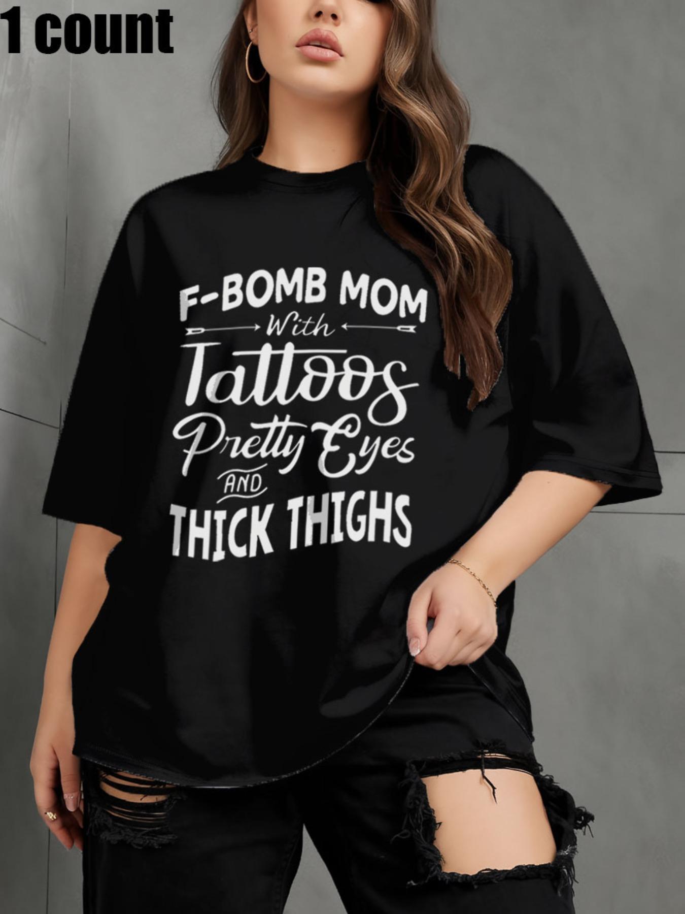 【Plus Size】 Letter Print Round Neck Tee, Fashion Casual Crew Neck Short Sleeve T-Shirt for Daily Outdoor Wear, Casual Everyday Wear, Women Clothing for All Seasons