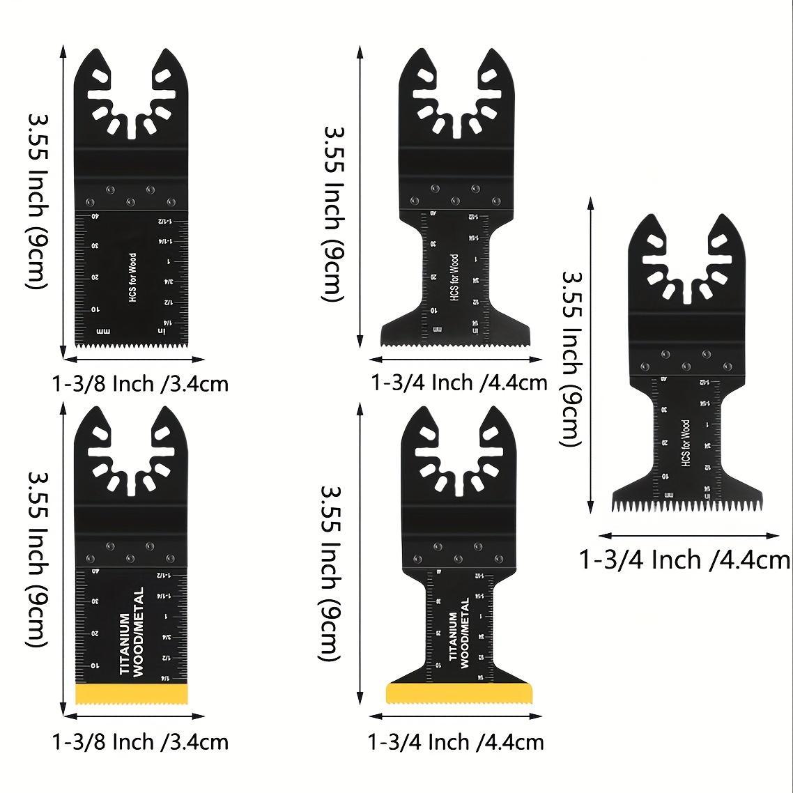 Vibrating Saw Blades, 28pcs Professional Universal Titanium Alloy Multifunctional Tool Blades, Quick Release Multifunctional Tool Blade Set for Wood Plastic Cutting
