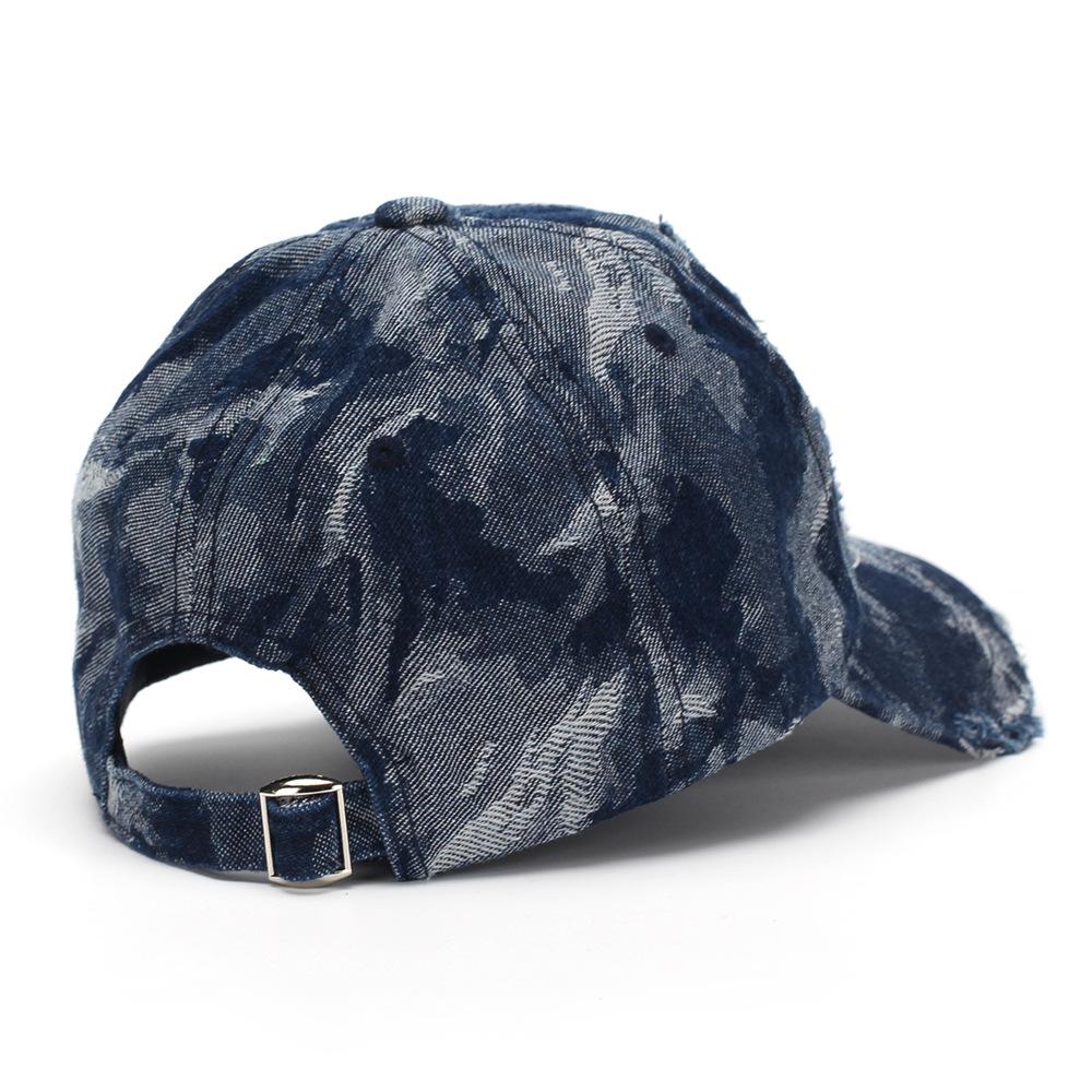 2026 New Arrival: American-Style Distressed Denim Baseball Cap — Unisex Street Fashion, Unique & Versatile, Wide-Fit Brimmed Hat