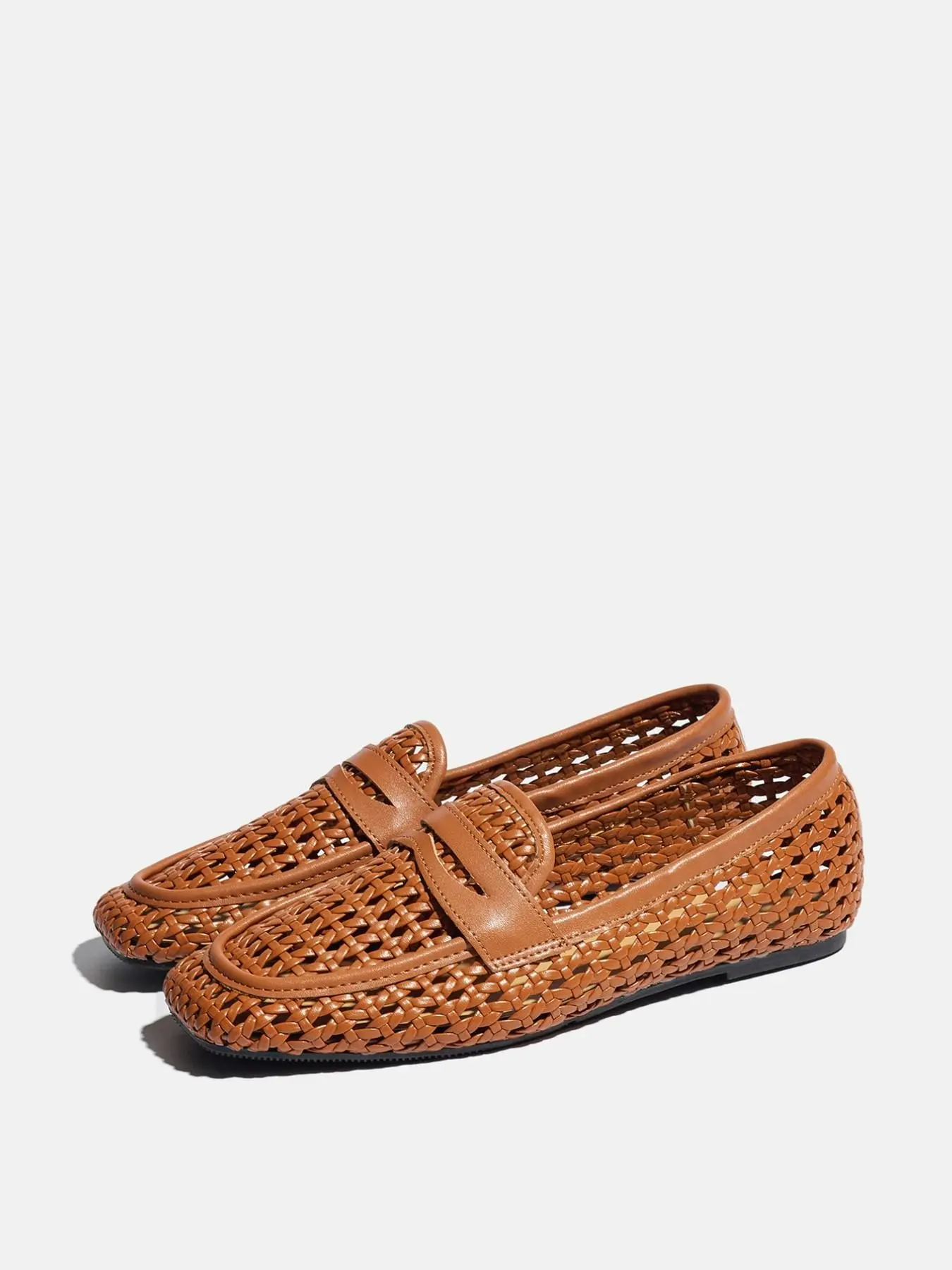 Women's Vintage Lace-Up Loafers, Casual Loafers, Summer Slip-On Flat Shoes, Slip On Flats, Hollow Out Design, Textile Upper, Rubber Sole, Square Toe, Fashion Style