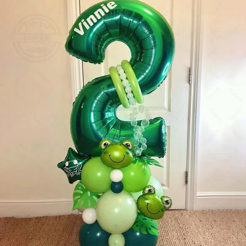 37pcs Mini Green Frog Animal Balloons Set - Colorful Balloons Assortment, Cartoon Themed Happy Birthday Decor, Supplies for Festive Events & Baptisms (Includes Birthday Ideas)