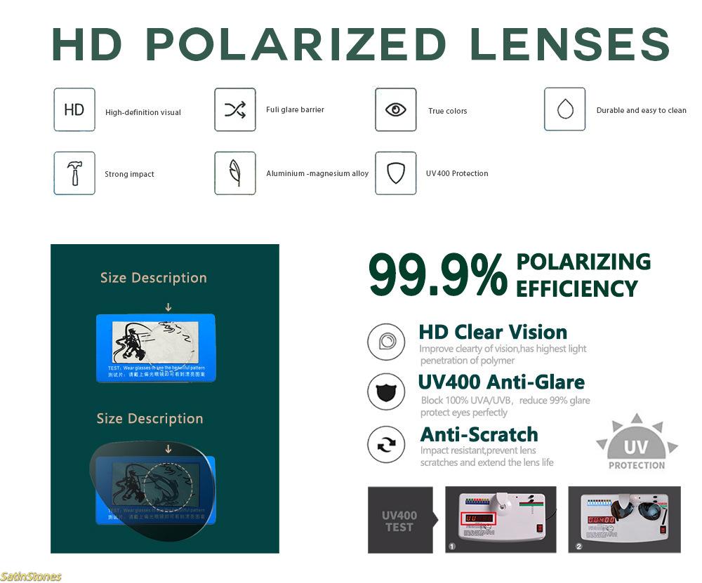 2026 New Men's Polarized UV Protection Sunglasses Square Sunglasses