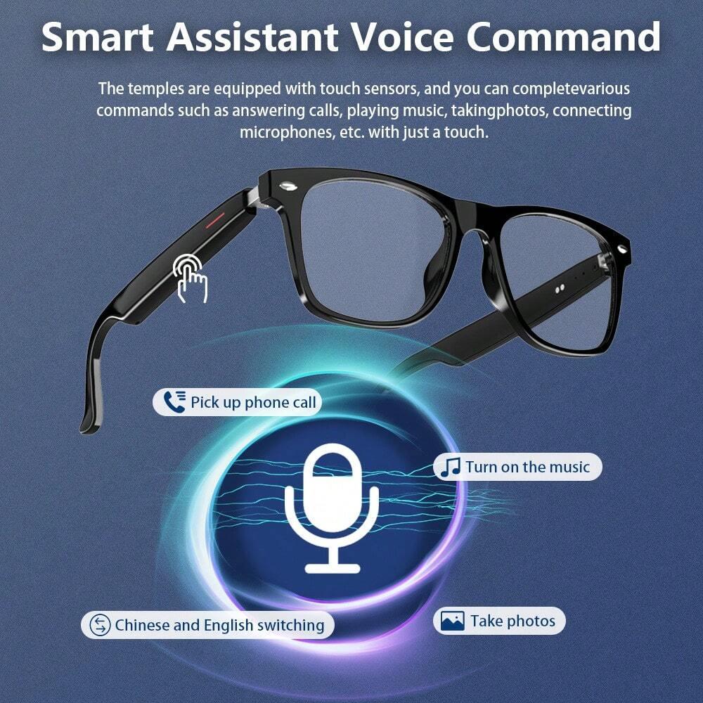 SENBONO Smart Glasses, Multifunctional Touch Control Wireless Glasses, Intelligent Glass, Smart Glasses for Women & Men,SENBONO Smart Glasses, Multifunctional Touch Control Wireless Glasses, Intelligent Glass, Smart Glasses for Women & Men,Cool Gadgets