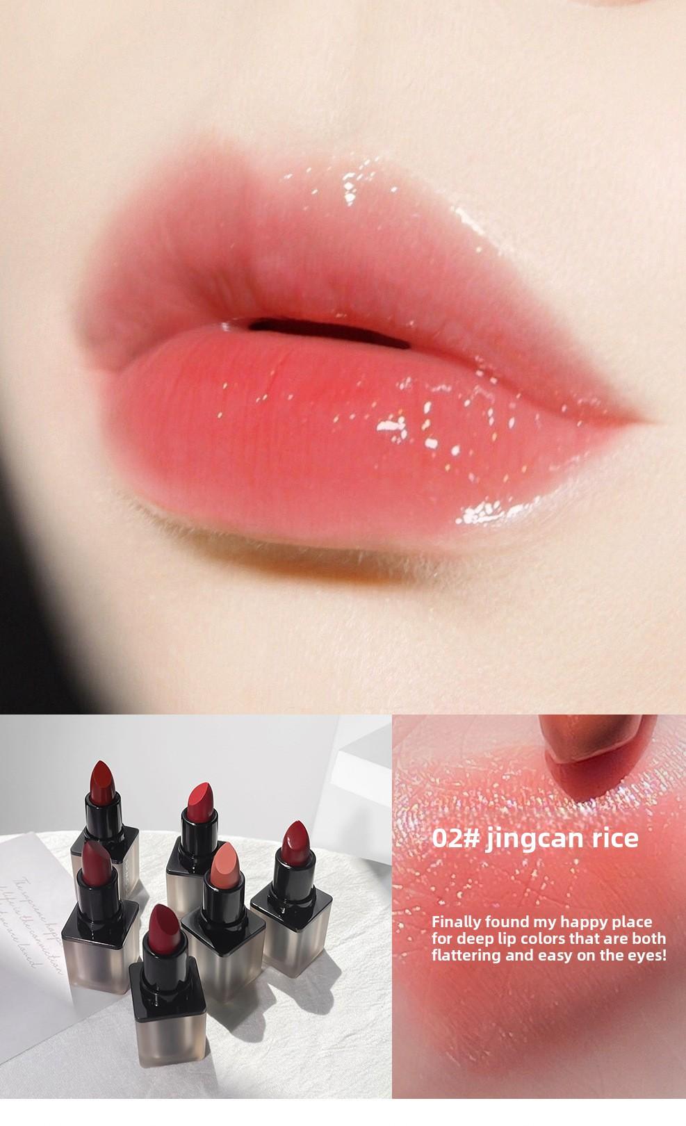 armosu Mirror Water Gloss Lipstick Non-Fading Matte Velvet Long-Lasting Natural Brightening Matte Moisturizing Lipstick In Stock