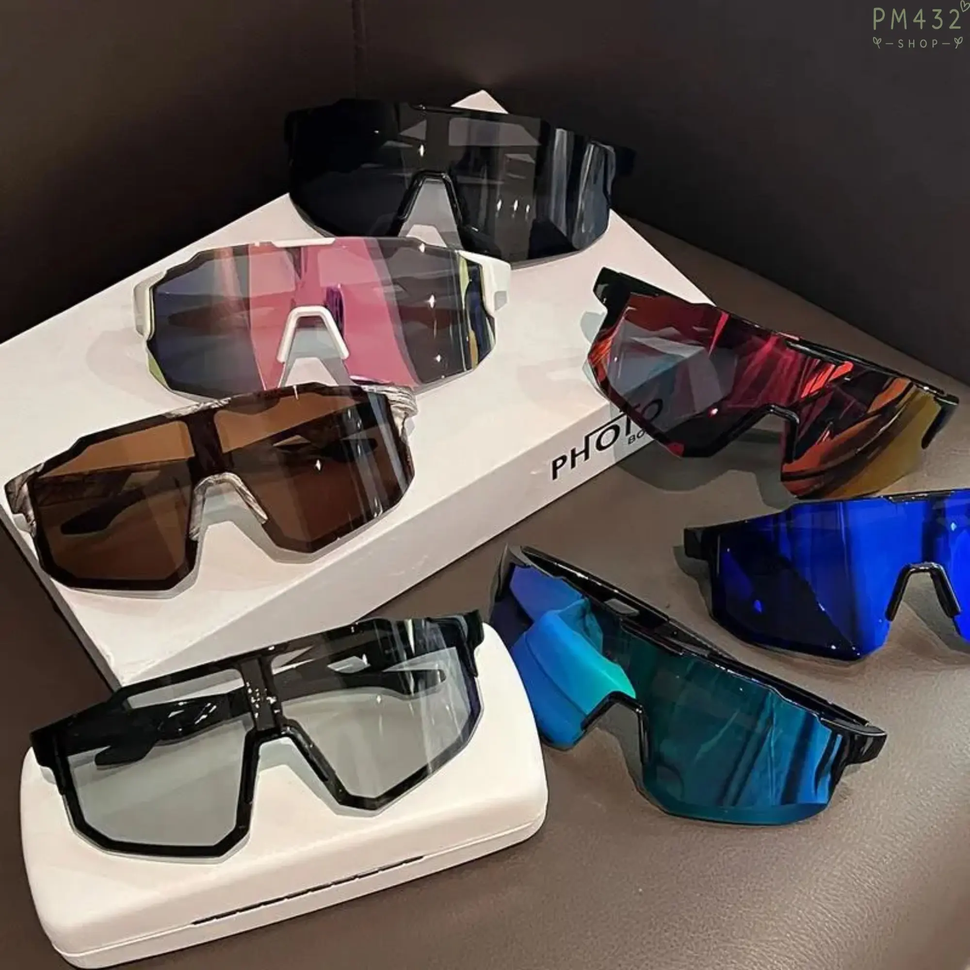 7 Pack Sports Sunglasses for Men Women, Large Frame Windproof Cycling Glasses with UV Protection, Lightweight Slim Outdoor Shades, Stylish Casual Eyewear for Fishing, Running, Driving, Hiking and Beach Activities