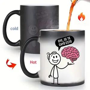 Funny Brain Meme Color Changing Magic Mug, Novelty Prank Gift For Friends