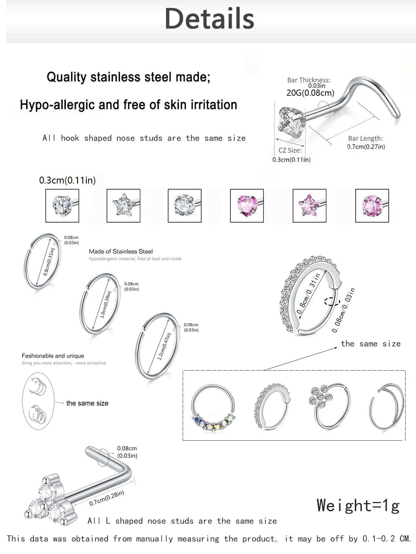 Simple Elegant Rhinestone Decor Nose Ring, Gift for Wife, Nose Studs for Women, Body Jewelry for Party, Daily Clothing Decor, Exquisite Jewelry for Gift Simple Elegant Rhinestone Decor Nose Ring, Gift for Wife, Nose Studs for Women, Body Jewelry for Party, Daily Clothing Decor, Exquisite Jewelry for Gift