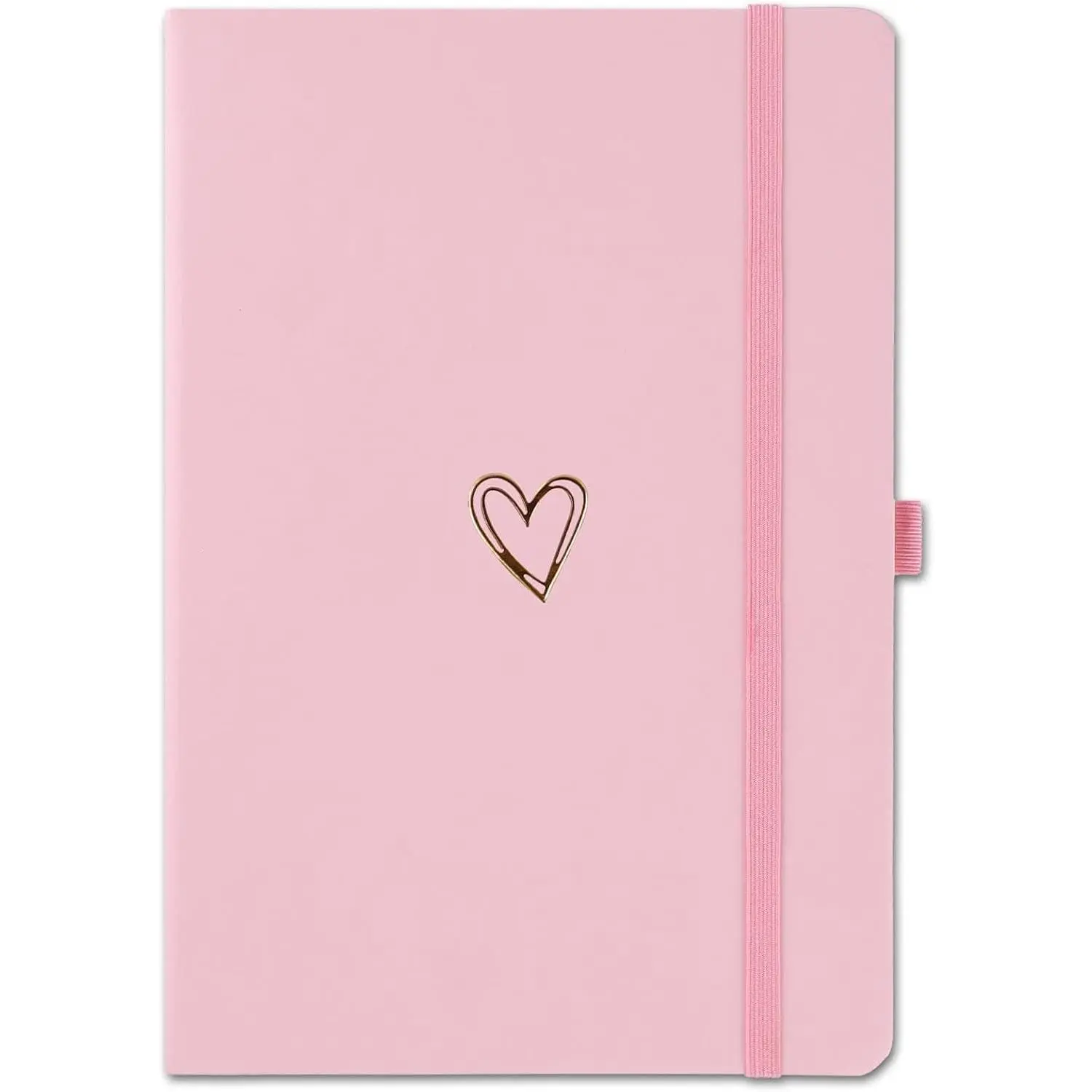 A5 Lined Journal Notebook, Hardcover Note Book Leather Journals for Girls Women,Cute Heart  Design A5 Diary Notepad for Work, Note Taking, Business ()