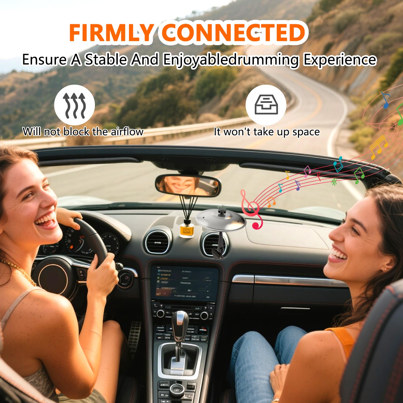 Car Cymbal Air Outlet, Car Drum, Drum Set, Steering Wheel Percussion, Stress-relieving Interactive Drum, Driving without Boredom, No Restrictions on Vehicle Type