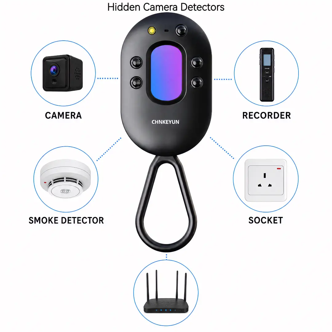Hidden Camera Detectors, Vibration sensor Door andwindow alarm, Spy Camera Detector,Anti-intrusion, 30H Working Time for Travel, Car, Bathroom, Office, Hotel, Airbnb, Rental