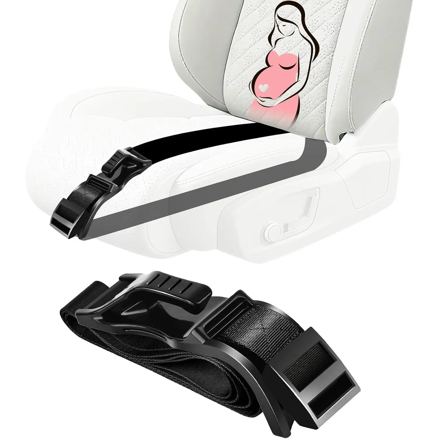 Pregnancy Seat Belt Cover for Women, Soft Seatbelt Shoulder Pad Cushion, Universal Car Seat Belt Pad, Breathable Anti-Slip Comfort Pad, Easy Install