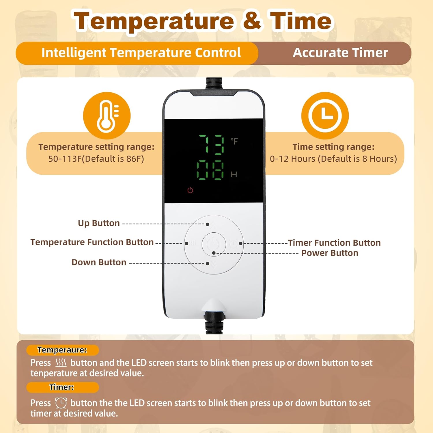 Bread Proofing Mat, Sourdough Warming Mat, Sourdough Starter Warmer with Thermostat Temperature Control, Dough Proofer Heating mats for Kitchen Baking (10.6" x 21.6") Bread Proofing Mat, Sourdough Warming Mat, Sourdough Starter Warmer with Thermostat Temperature Control, Dough Proofer Heating mats for Kitchen Baking (10.6" x 21.6")