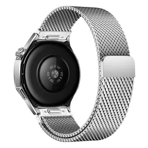 Milanese Mesh Watch Band with Upgraded Push Button Magnetic Clasp, Adjustable Replacement Strap Accessories