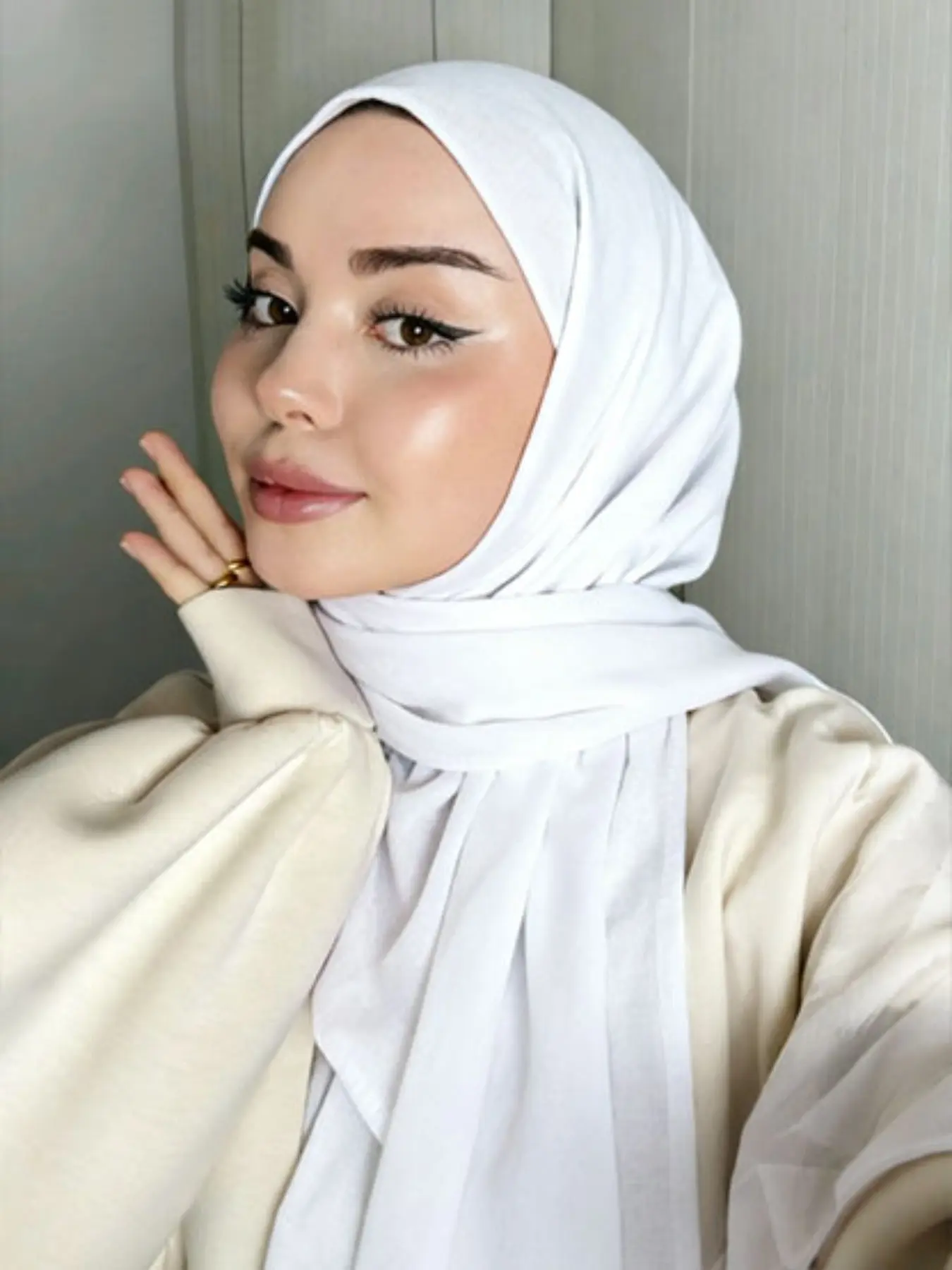 Soft Modal Hijab, Lightweight Breathable Hijab, High Elasticity Fabric, Ideal for Summer Daily Commute, 1pc Solid Color Headscarf, Modesty Hijab Wrap