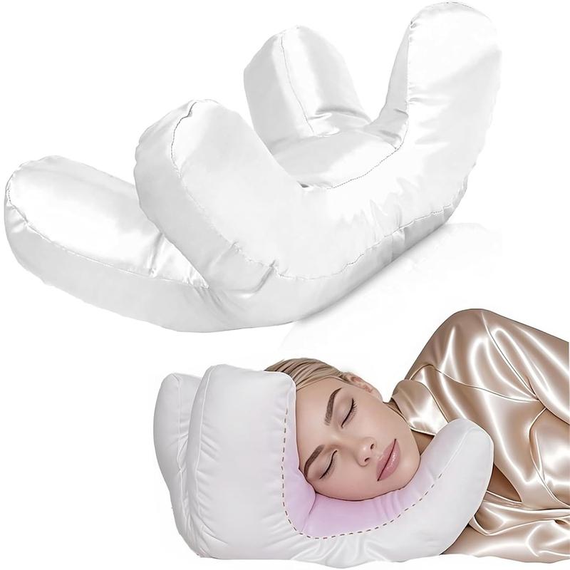 Perfect Face Pillow Anti-wrinkle Pillow for Youthful Skin, Beauty Pillow, Reduces Fine Lines While Sleeping Flawless White Satin Pillowcase! Beauty Sleep, Anti-wrinkle and Anti-aging, Back Sleeper