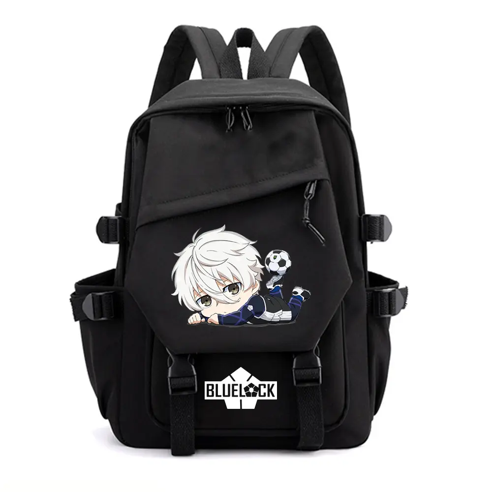 Blue Lock Backpack, Japanese Anime Character School Bag, Trendy Printed Student Backpack, Casual Large Capacity Travel Daypack