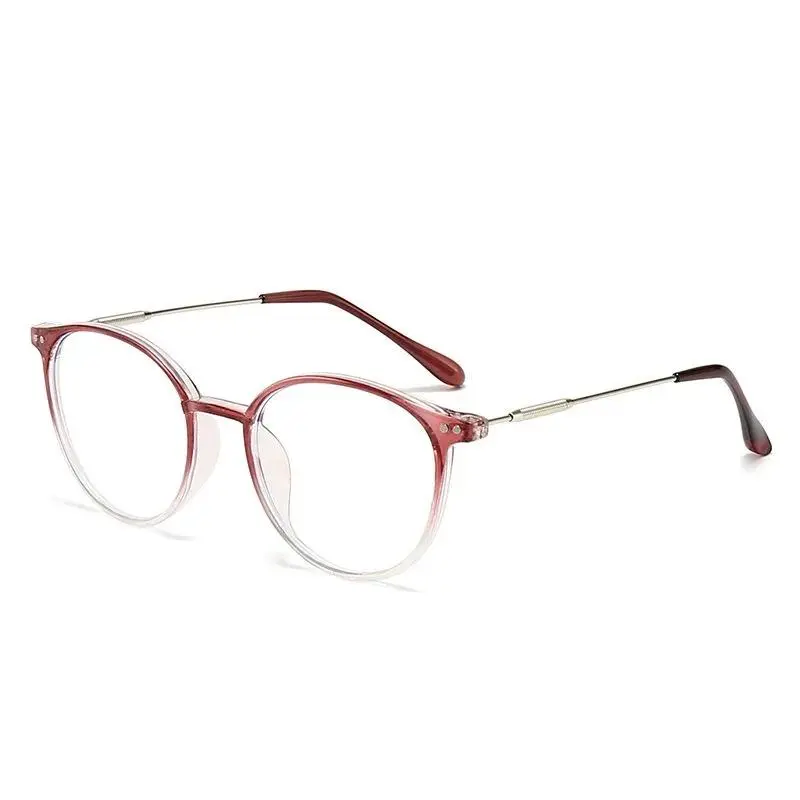 Round Metal Full Rim Eyeglasses for Unisex, Ultra-Light Anti-Blue Light Lenses for Digital Eye Strain Reduction, Metal Frame, Reduces Strain, Daily Use, Filtering Lens, Ultra-Lightweight