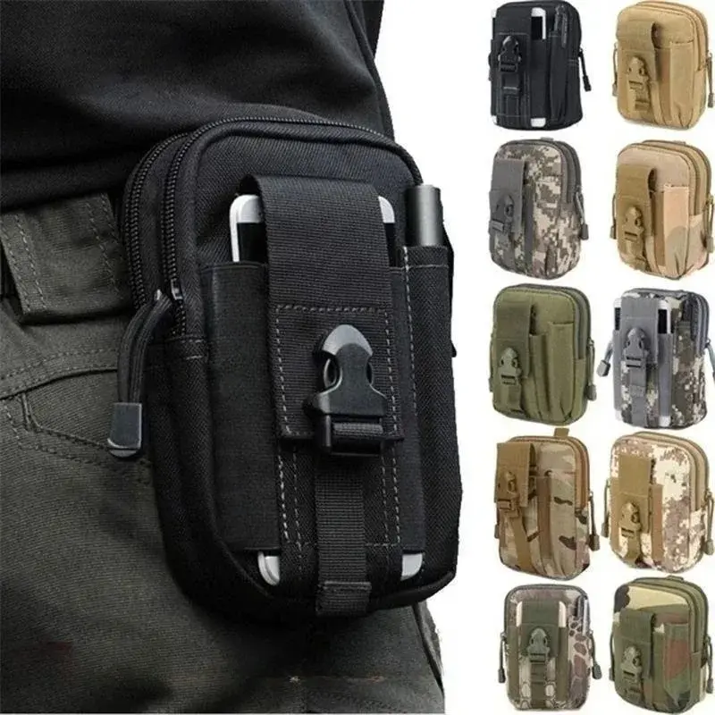 Men's Waterproof Nylon Aesthetic Fanny Pack - Zippered Anti-Theft Mobile Phone Pouch, Multifunctional Casual Small Waist Bag