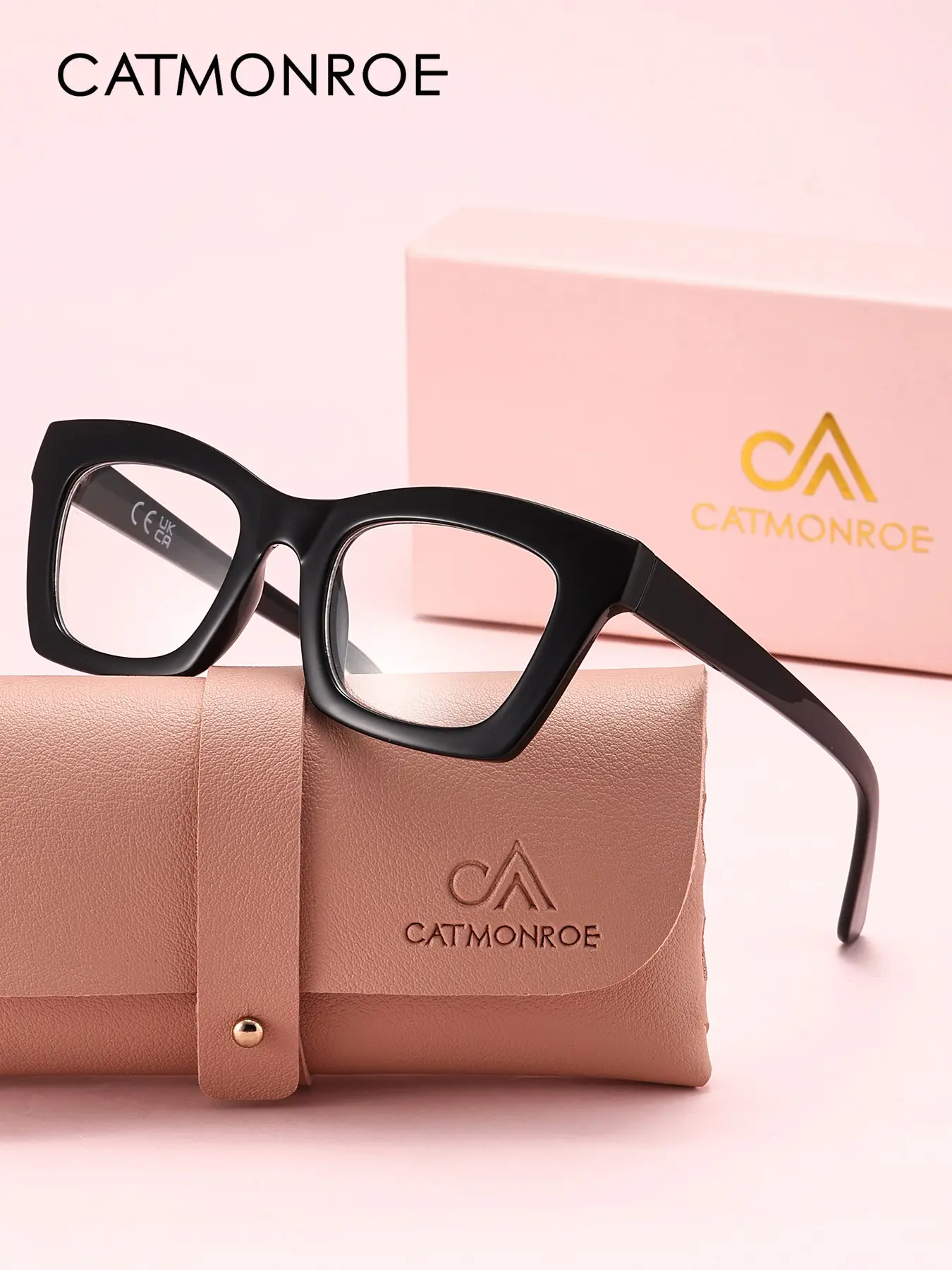 CATMONROE Trendy Gradient Leopard Print Farsighted Glasses Ladies Oversized Square Eyeglasses Perfect Working Near & Far Sight Multi-Scene Daily Wear Eyewear