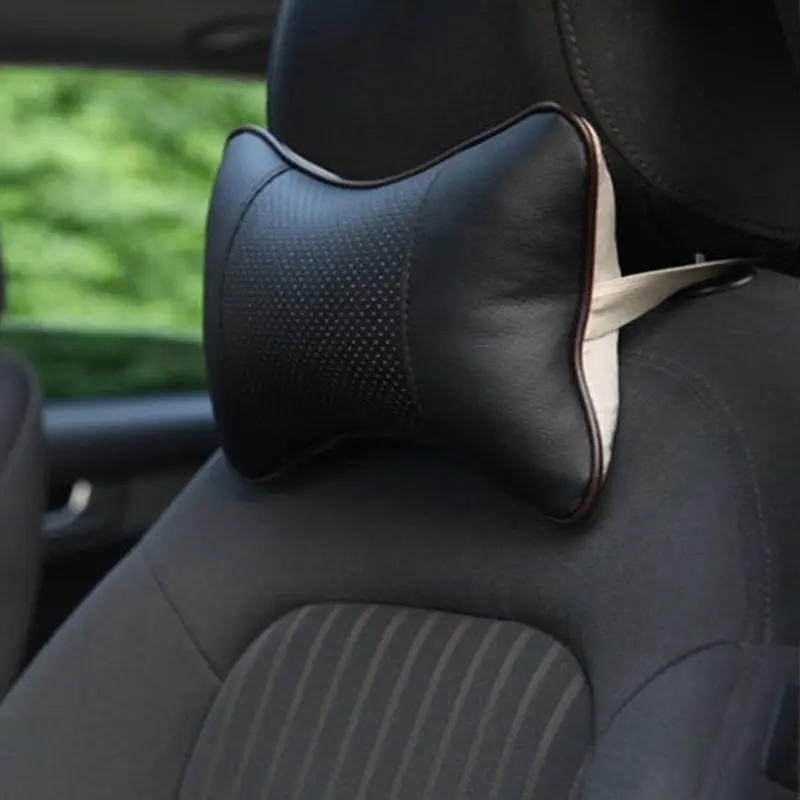 Car Headrest Pillow Neck Support, Adjustable Headrests, Multi-Functional Leather Bone Pillow, Ergonomic Neck Pillow, All-Season Car Cushion, Automotive Accessories