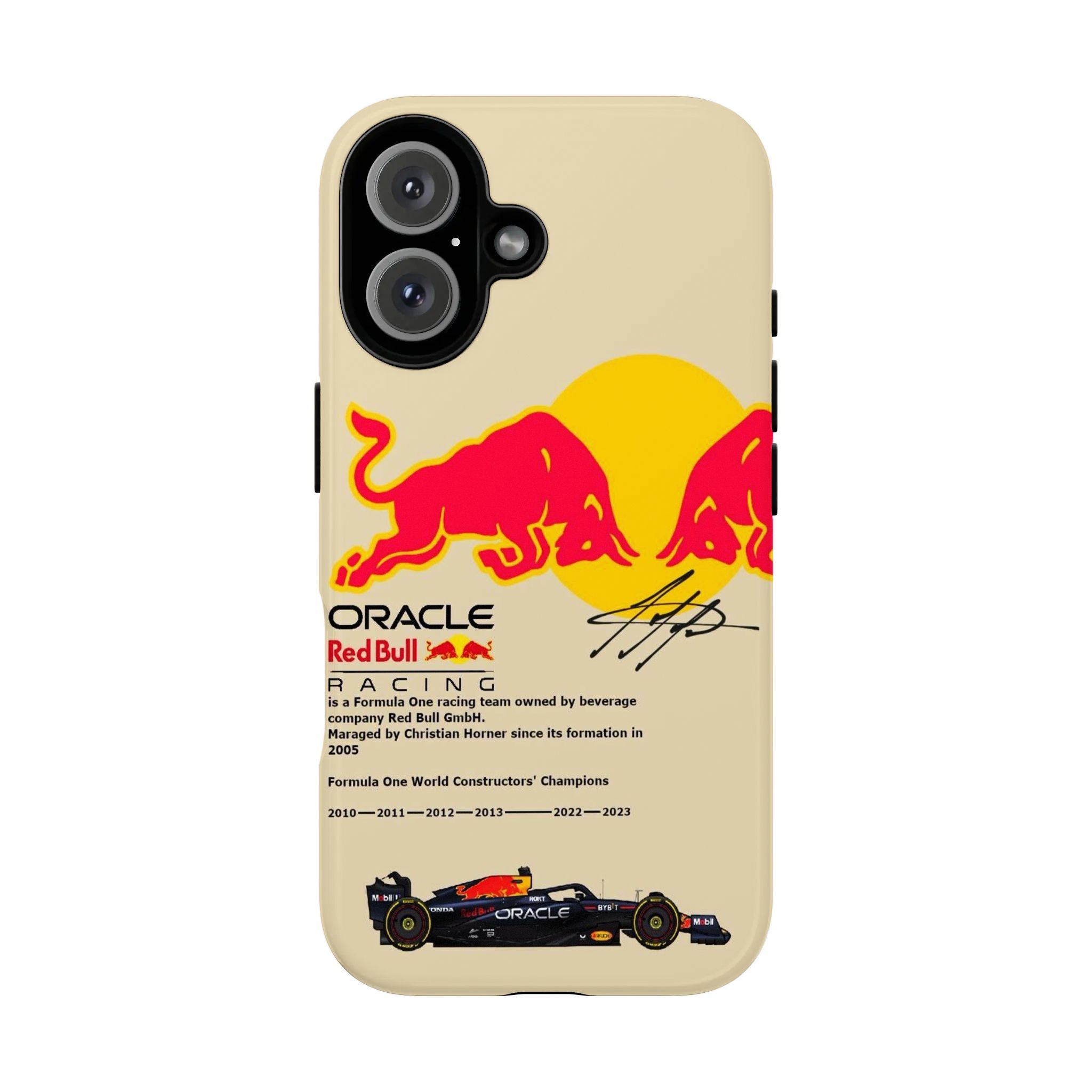 Red Bull Energy Drink Design Phone Case — Unisex Style, Compatible with iPhone 12, 13, 14, 15, 16, 17 Series. Scratch-Resistant and Durable; Resists Yellowing and Fading. The Perfect Gift Choice.