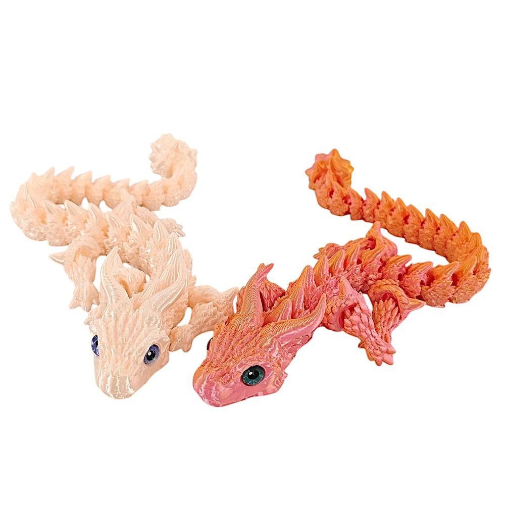 Simulated Eye 3D Printed Dragon All-in-one Molding Chinese Dragon 3D Printed Diceratops Dragon Rotatable Flexible