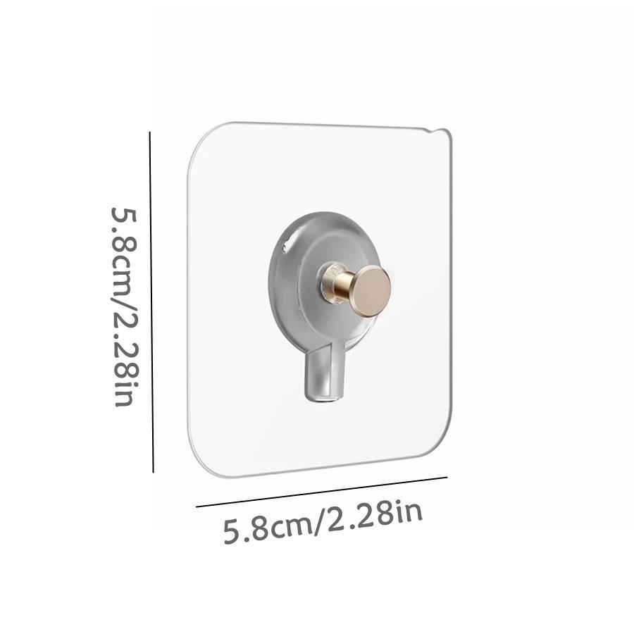 Wall-Mounted Hooks (10pcs), Punch-Free Self-Adhesive Picture Frame & Painting Hooks, Traceless Stick Hooks for Kitchen & Bathroom
