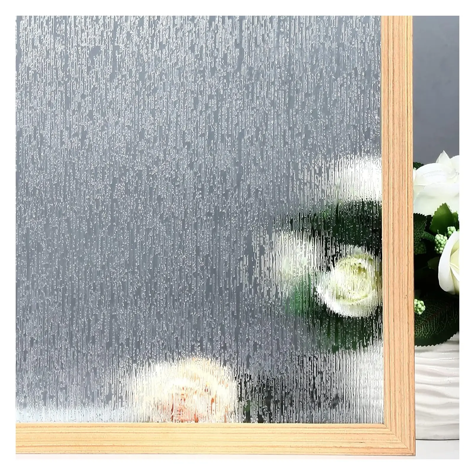 Rain Glass Window Film Privacy Static Cling Decorative Glass Sticker for Home Office Removable UV Protection Heat Control 23.6 x 78.7 InchesGift