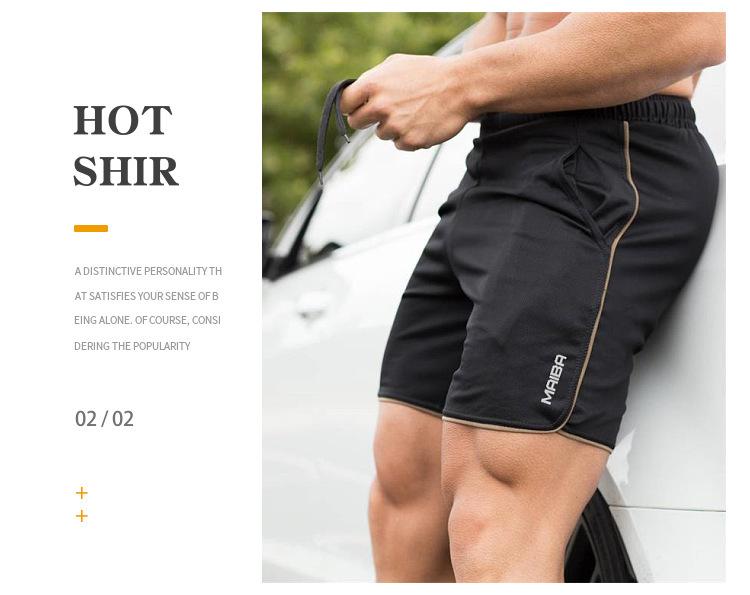 Men's Muscle Shorts, Breathable Quick Dry Running Shorts, Summer Lightweight Training Quarter Shorts, Sports Fitness Bottoms