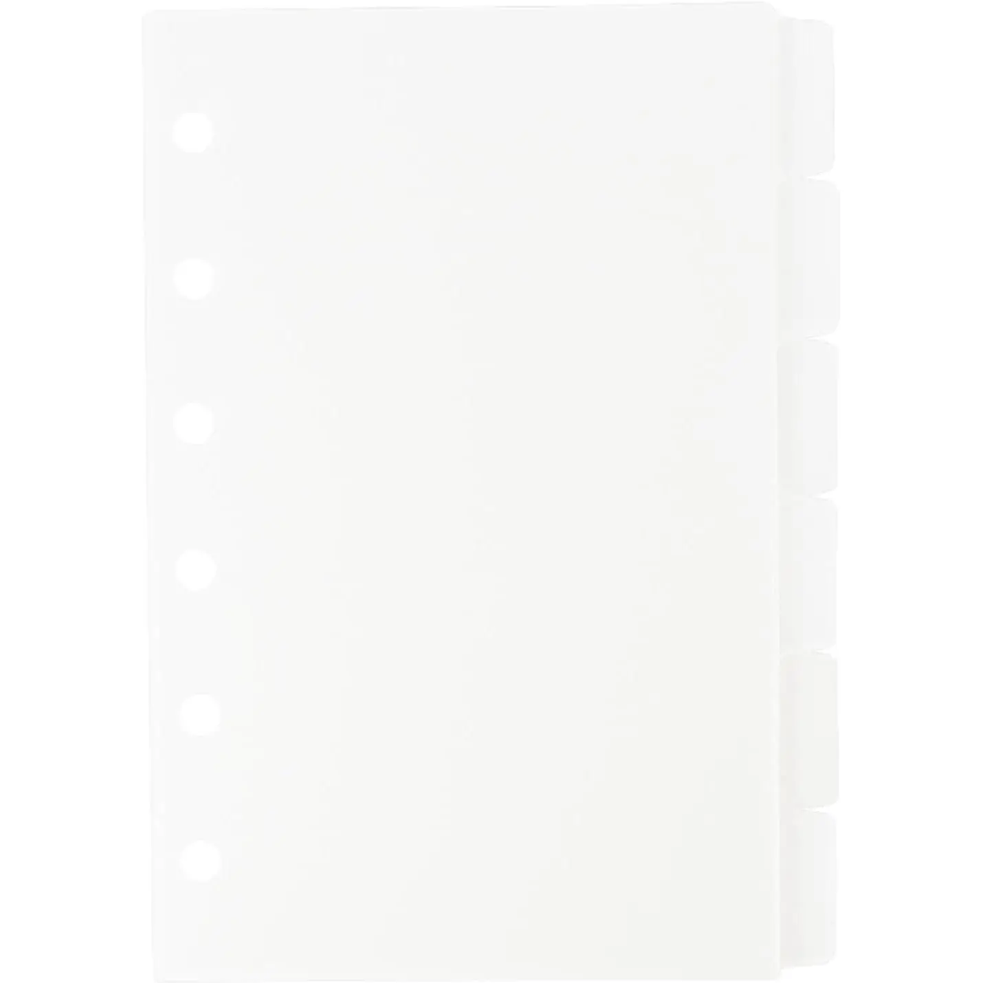 2 Pack A7 Binder Dividers 6 Tabs Clear Plastic Binder Index Tabs Planner Divider for Round Ring Binder Sheet Protector ( 12 Dividers)