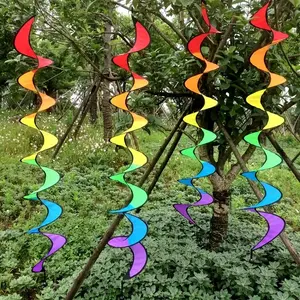 Outdoor Wind-Powered Rainbow Windmill - Durable Rotating Top Multi-Leaf Garden & House Decoration with Rainbow Blades, Suitable for Balconies, Parks - Wind Turbine-Style Decorative Piece