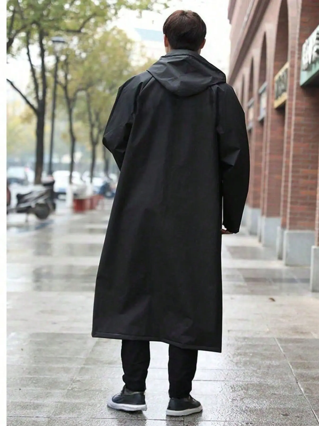 High-Quality Raincoat, Fashionable Thick Raincoat, Full-Body Waterproof Windproof Men's Raincoat, Multi-Functional Outdoor Gear, Cycling Hiking Rainwear