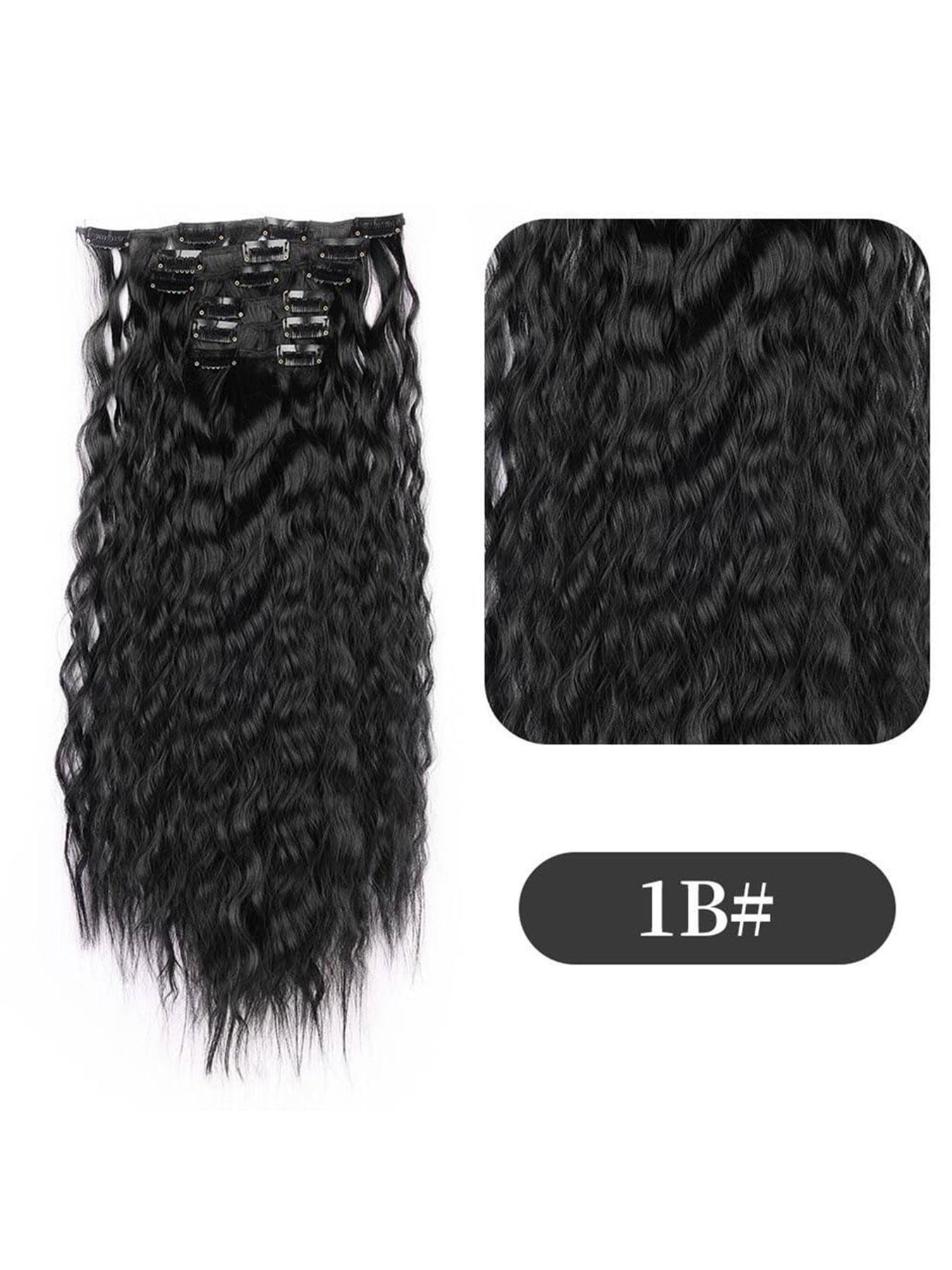 6pcs 20-Inch Wave Synthetic Hair Clips, Easy-To-Wear Clip-On Extensions, Long Mermaid Wave Style for Women, Daily Use, Wavy Synthetic Hairpiece