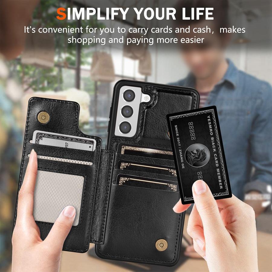Wallet RFID Blocking Layer Protect Anti-Theft Magnetic Leather Case For Samsung Galaxy A15 A16 A17 A26 A35 A36 A53 A54 A55 A56