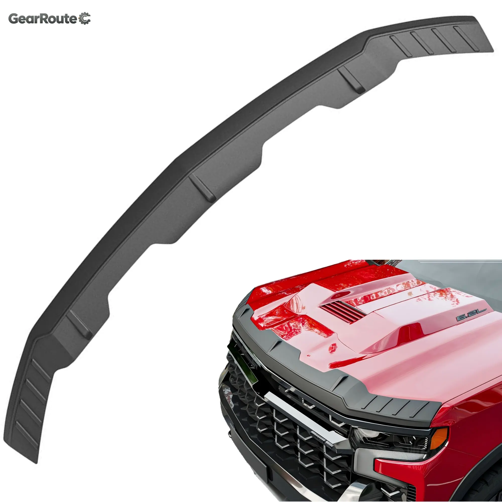 Hood Deflector Hood Protector TPE Hood Shield, Compatible with 2019‑2026 Chevy Silverado 1500, Replacement Exterior Accessories for 2019‑2026 Chevy Silverado